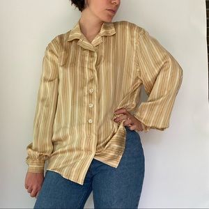 Silky striped blouse